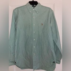 Mens Medium Polo Ralph Lauren Button Down Shirt - Green